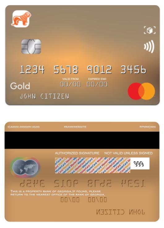 Georgia Bank of Georgia gold mastercard